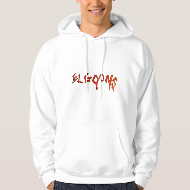 Sweat à capuche blanc de style streetwear tendance (Devant)