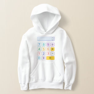 Sweat à capuche calculatrice de maths mignon pour