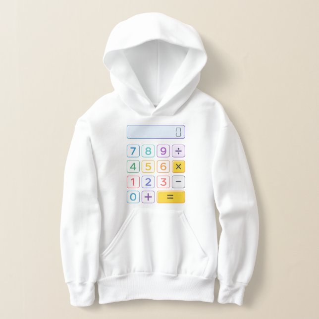 Sweat à capuche calculatrice de maths mignon pour  (Poser)