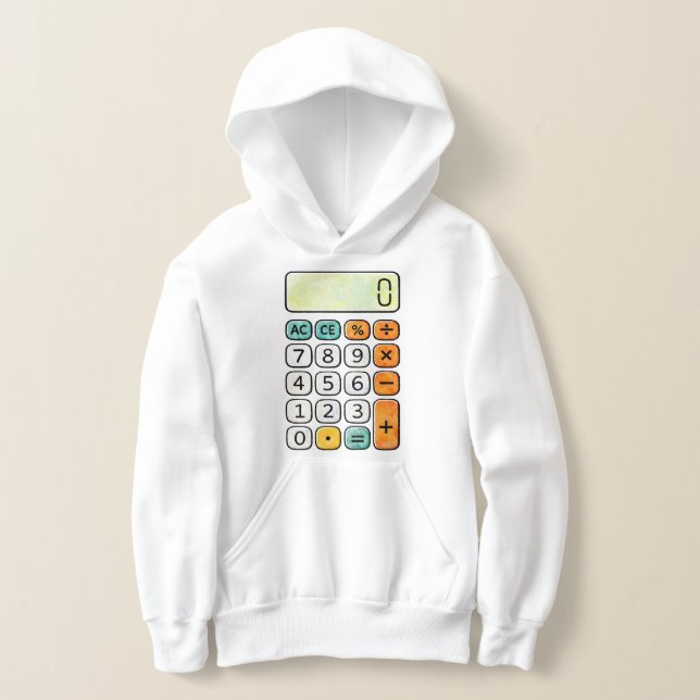 Sweat à capuche calculatrice de maths mignon pour  (Poser)