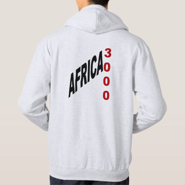 Sweat à capuche cendre AFRICA 3 000 (Dos)