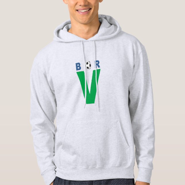 Sweat à capuche cendre  BRAZIL  VICTORY  SPORT  (Devant)