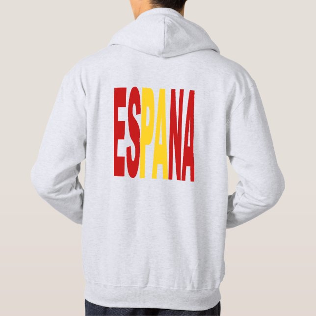 Sweat à capuche cendre dos ESPANA (Dos)