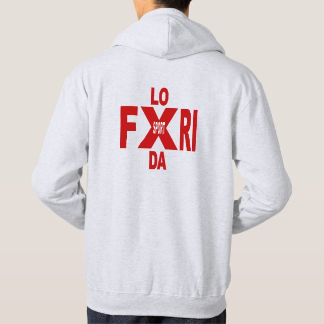 Sweat à capuche cendre dos homme  FLORIDA  SPORT (Dos)