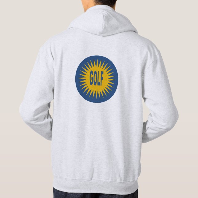 Sweat à capuche cendre dos homme  SOLEIL  GOLF (Dos)