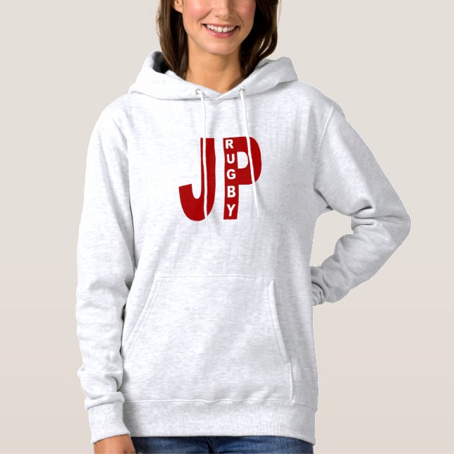 Sweat à capuche cendre femme JAPAN  RUGBY (Devant)