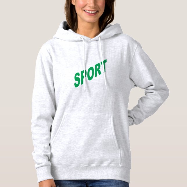 Sweat à capuche cendre femme  SPORT (Devant)