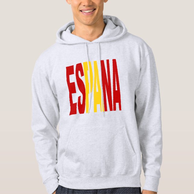 Sweat à capuche cendre homme  ESPANA (Devant)