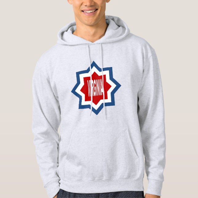 Sweat à capuche cendre  homme  VIRGINIA  (Devant)