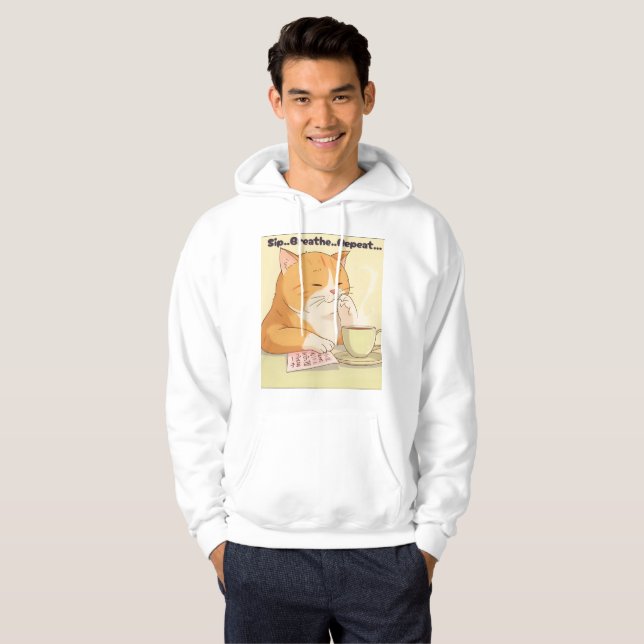 sweat à capuche chat kawaii (Devant entier)