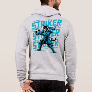 Sweat à capuche chat samouraï cyber électrique - P