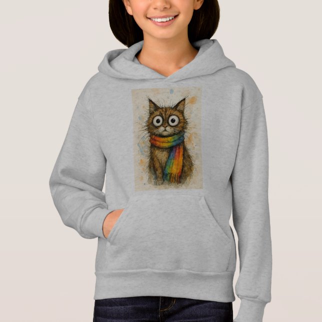 Sweat à capuche Chatons Artistiques Fantaisistes - (Devant)