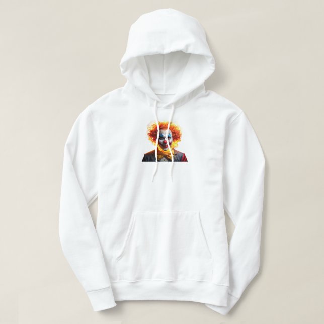 Sweat à capuche clown en flammes (Design devant)
