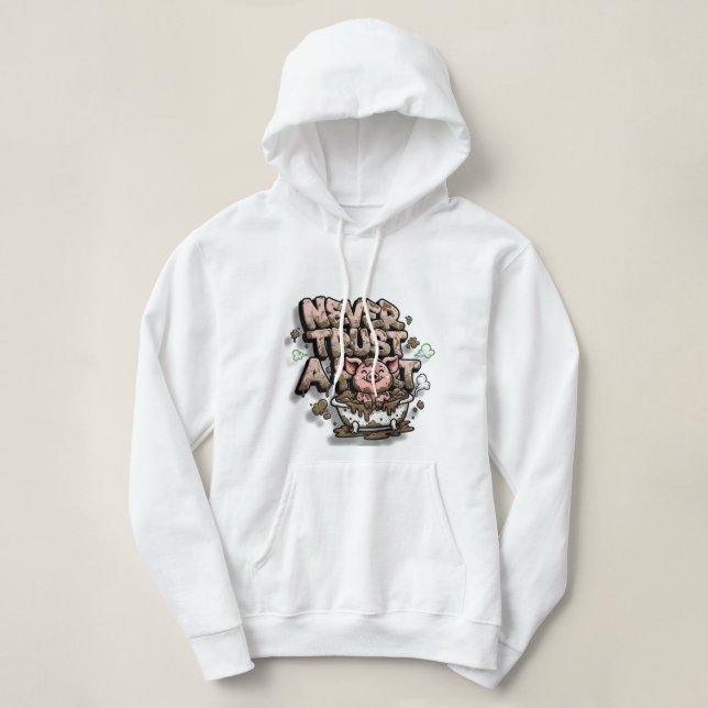 Sweat à capuche crop Graffiti Cochon de Fart : Gra (Design devant)