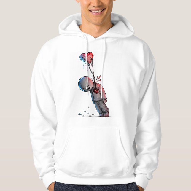 Sweat à capuche d'art sombre émotionnel (Devant)