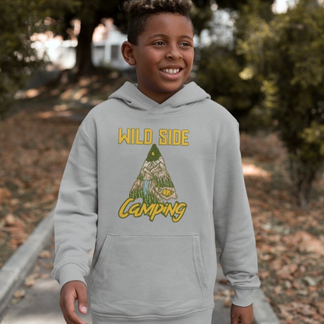 Sweat à capuche de camping en tente de forêt de mo (Créateur téléchargé)