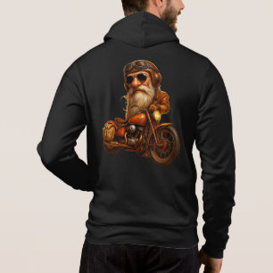 Sweat à capuche de motard barbu – Style de cavalie