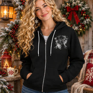 Sweat à capuche de Noël illuminé par la lune avec