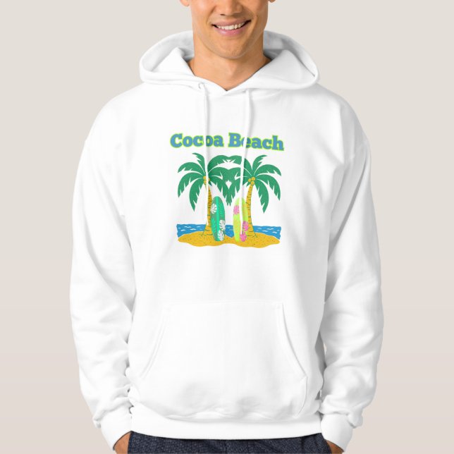 Sweat à capuche de surf de Cocoa Beach Floride (Devant)
