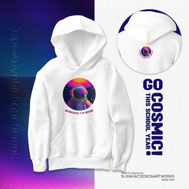 Sweat à capuche Embracing the Space Kids (Go cosmic this school year and embrace the space with this outstanding and cozy hoodie!)