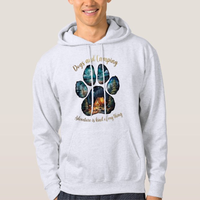 Sweat à capuche empreinte de patte de camping pour (Devant)