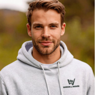 Sweat à capuche essentiel Wave and Walk Logo Noir