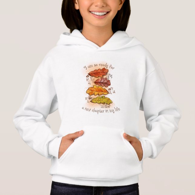 Sweat à capuche et sweatshirt pour filles citation (Devant)
