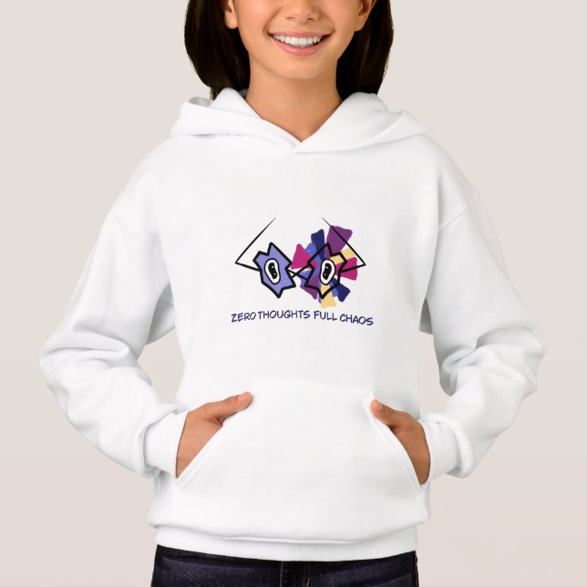 Sweat à capuche Filles Zero Thoughts Full Chaos -  (Devant)