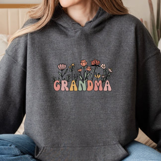 Sweat à capuche Floral Grand-mère