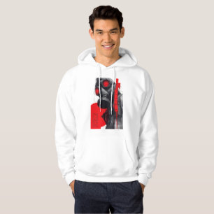 Sweat à capuche Gas Mask Trash Polka Rouge Noir Gr