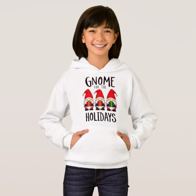 Sweat à capuche Gnome pour les Fêtes de Noël pour  (Devant entier)