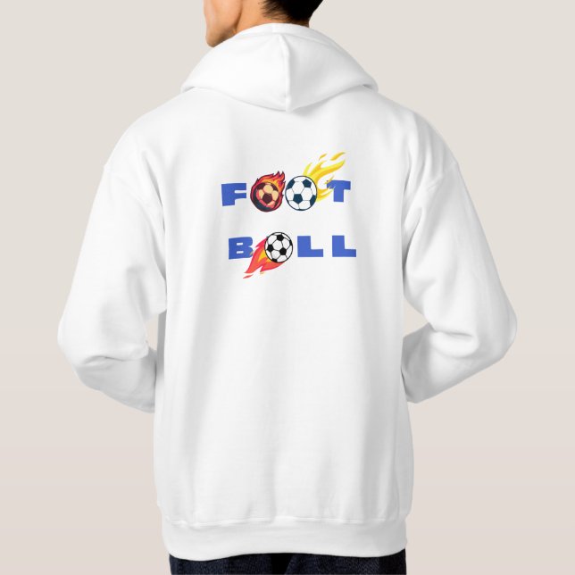 Sweat à capuche graphique ballon de football (Dos)