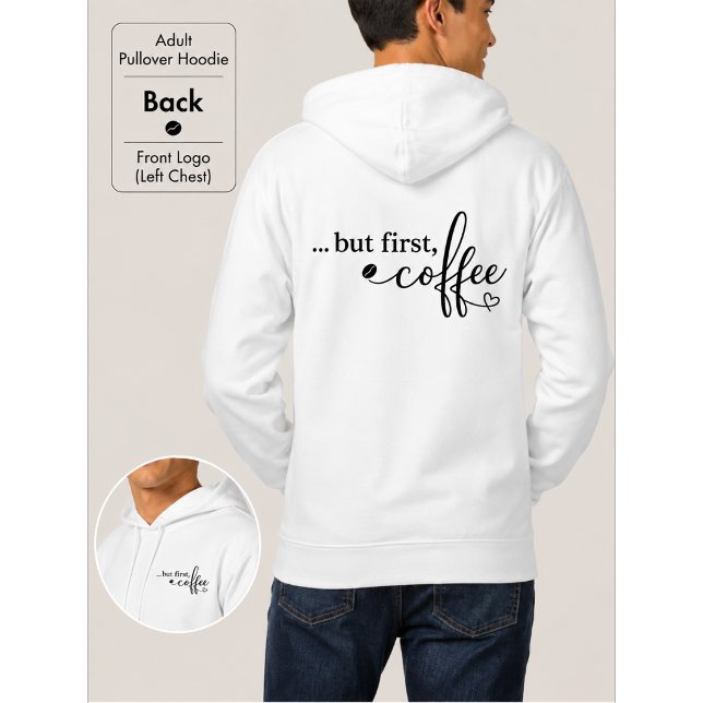Sweat à capuche graphique But First Coffee pour le (Créateur téléchargé)