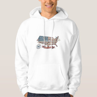 Sweat à capuche graphique drapeau américain rétro