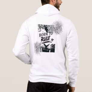 Sweat à capuche graphique léopard Born to Rule