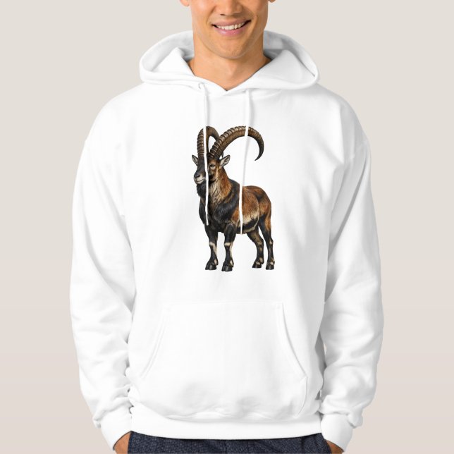 Sweat à capuche graphique sur la faune de Walia Ib (Devant)
