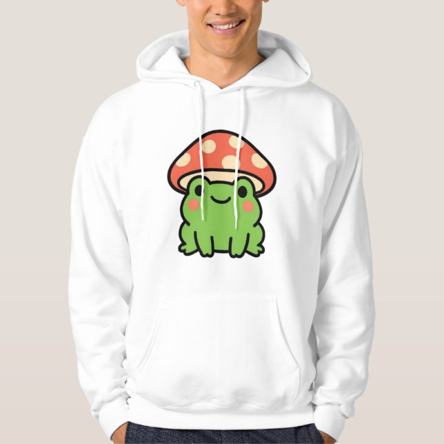 Sweat à capuche grenouille champignon Kawaii (Devant)