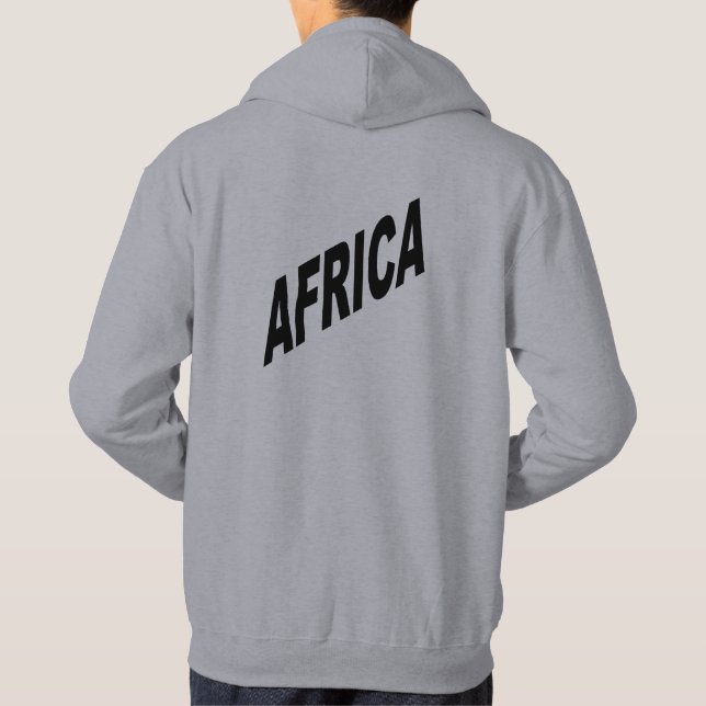 Sweat à capuche grise dos homme  AFRICA  (Dos)
