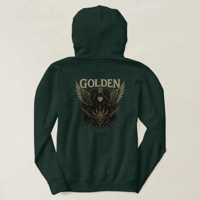 Sweat à capuche Guerrier à ailes dorées  (Design dos)