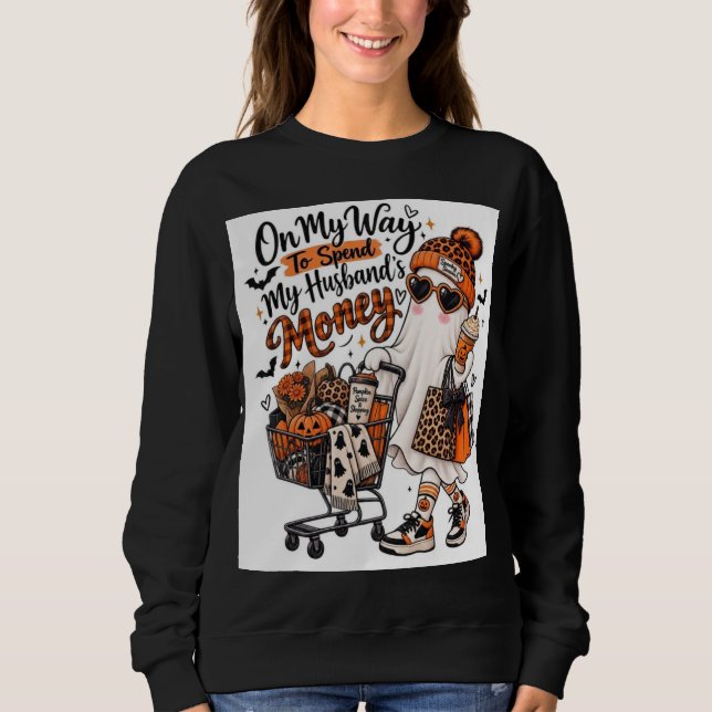 Sweat à capuche Halloween Fantôme Boo (Devant)