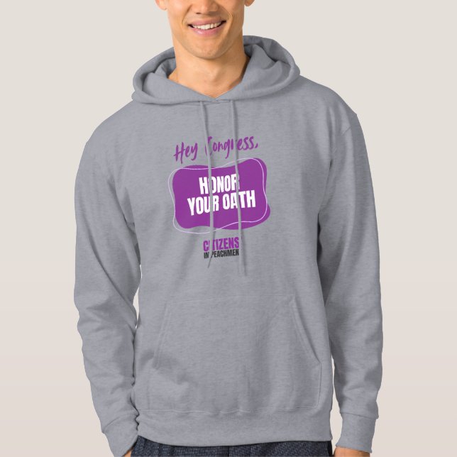 Sweat à capuche - Hé Congrès, honorez votre sermen (Devant)