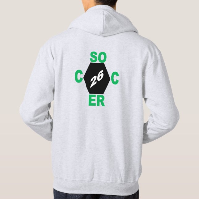 Sweat à capuche homme dos gris clair  DESIGN  FOOT (Dos)