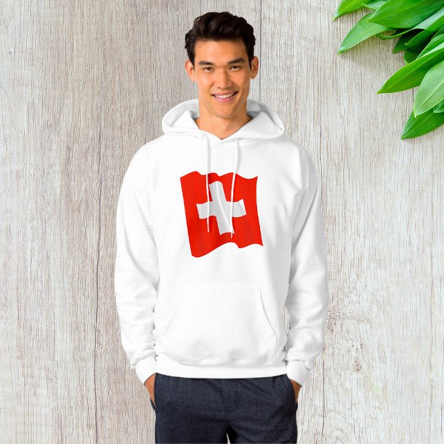 Sweat à capuche homme drapeau suisse (Créateur téléchargé)