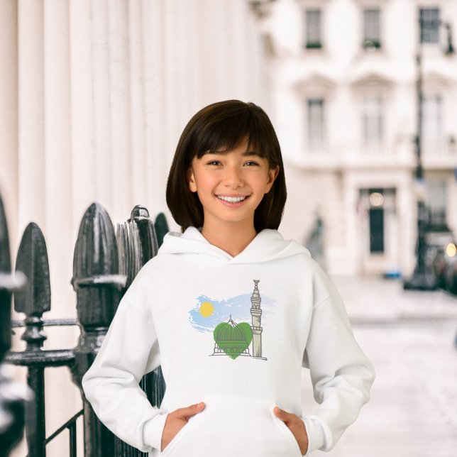 Sweat à capuche islamique pour fille : Love Heart  (Créateur téléchargé)