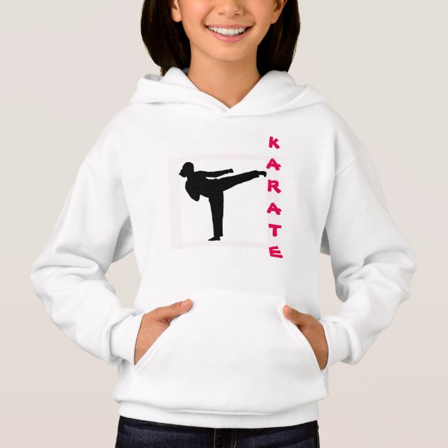Sweat à capuche Karaté Girl (Devant)