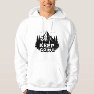 Sweat à capuche Keep Going – Typographie Motivatio