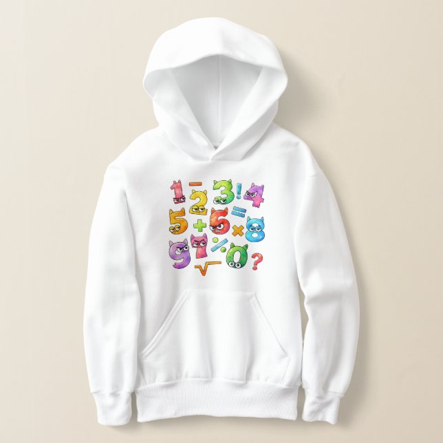 Sweat à capuche Kids Maths Numbers | Jour des nomb (Poser)