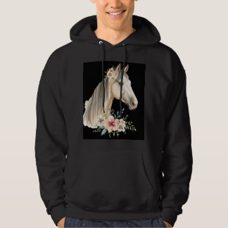 Sweat à capuche mode équestre pastel floral
