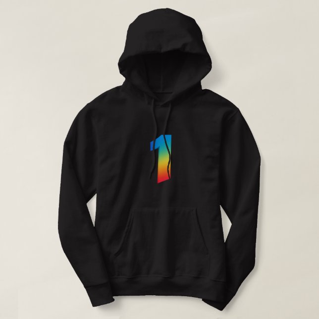 Sweat à capuche numéro 1 – Puissance, Énergie & No (Design devant)