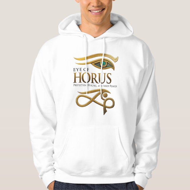 Sweat à capuche Œil d'Horus – Symbole Égyptien Anc (Devant)